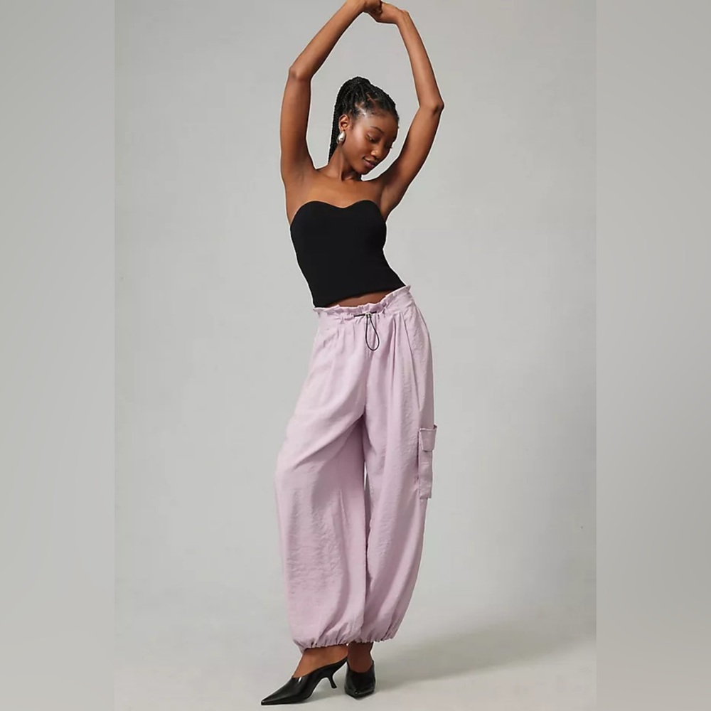 Anthropologie Bungee Parachute Pants light purple lavender Women’s Sz XS